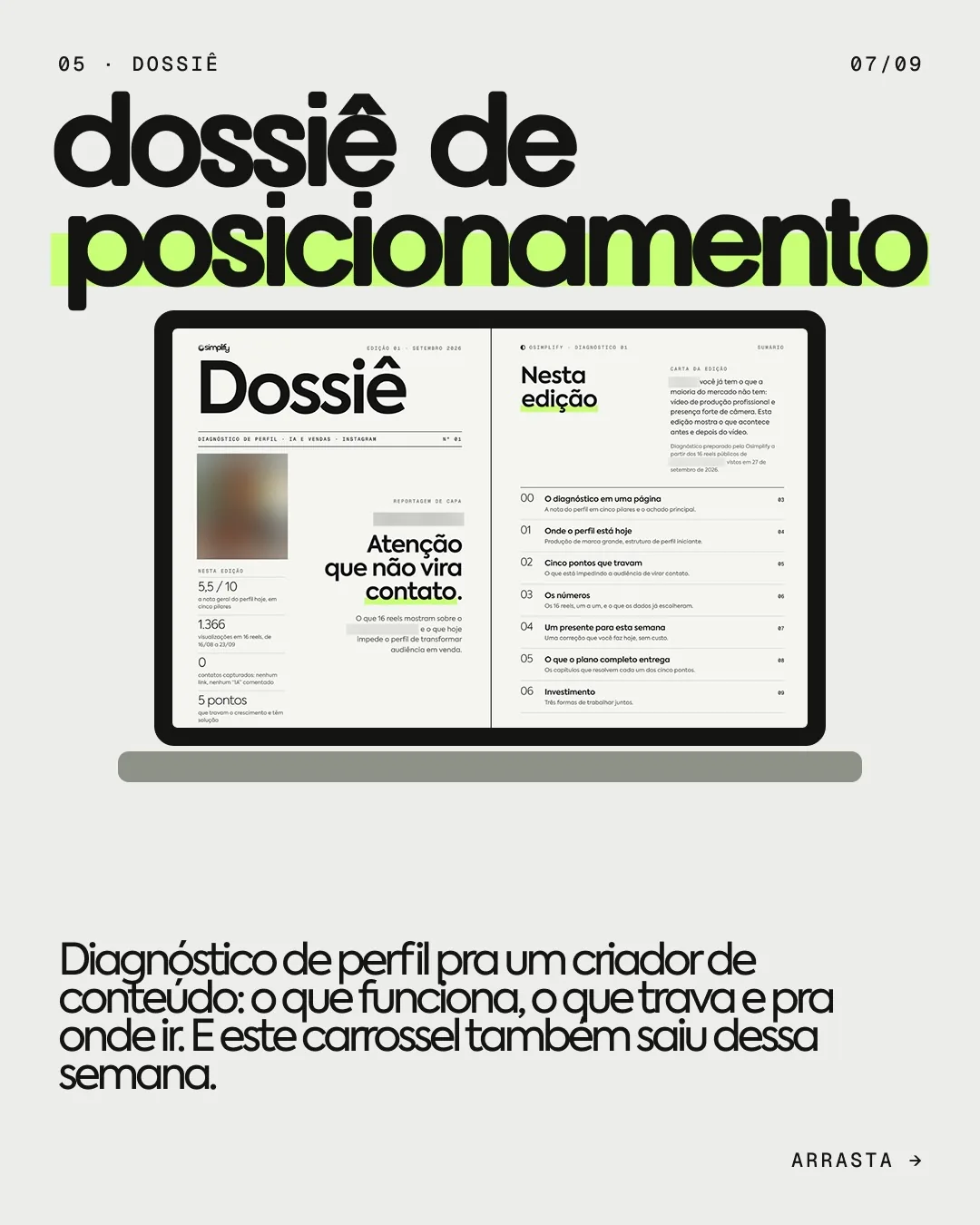 Dossiê de posicionamento